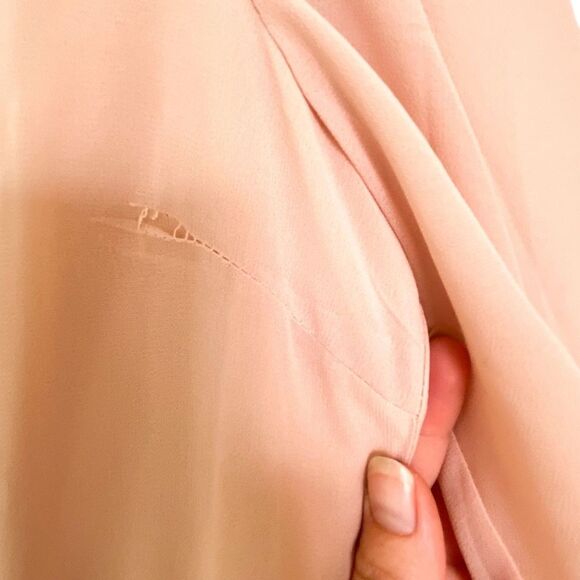 Boohoo Light Pink Flutter Sleeve V-Neck Midi Dress, Wedding Guest, Size 6 - Picture 7 of 13